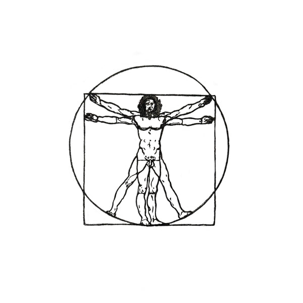 Vitruvian Embroidery T-shirt